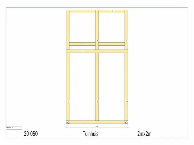 Fijnspar tuinhuis 2x2m - afbeelding 16 van  18