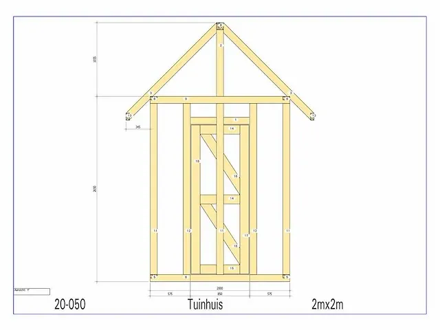 Fijnspar tuinhuis 2x2m - afbeelding 17 van  18