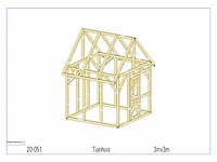 Fijnspar tuinhuis 3x3 - afbeelding 2 van  16