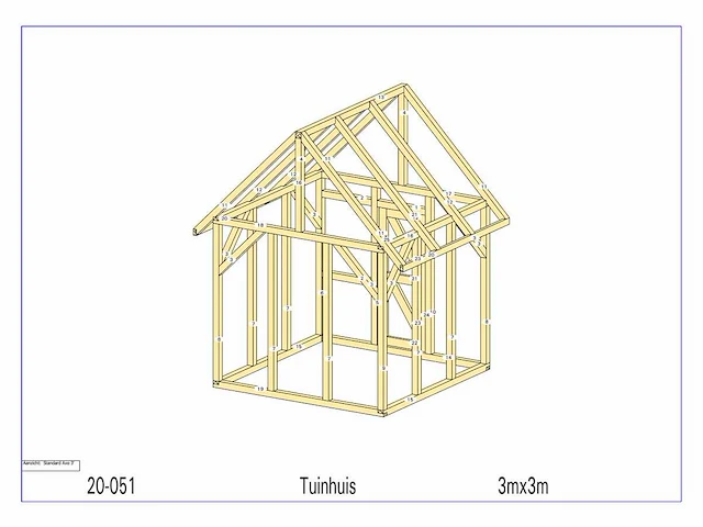 Fijnspar tuinhuis 3x3 - afbeelding 3 van  16