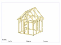 Fijnspar tuinhuis 3x3 - afbeelding 4 van  16