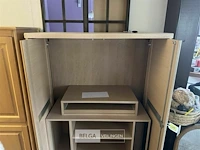 Fineer eiken computerkast h150xb120xd58 cm - afbeelding 3 van  4