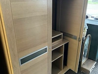 Fineer eiken computerkast h150xb120xd58 cm - afbeelding 4 van  4