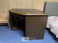 Fineer eiken hoekbureel l105xb105xh77 cm - afbeelding 2 van  4