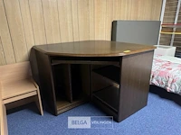 Fineer eiken hoekbureel l105xb105xh77 cm - afbeelding 3 van  4