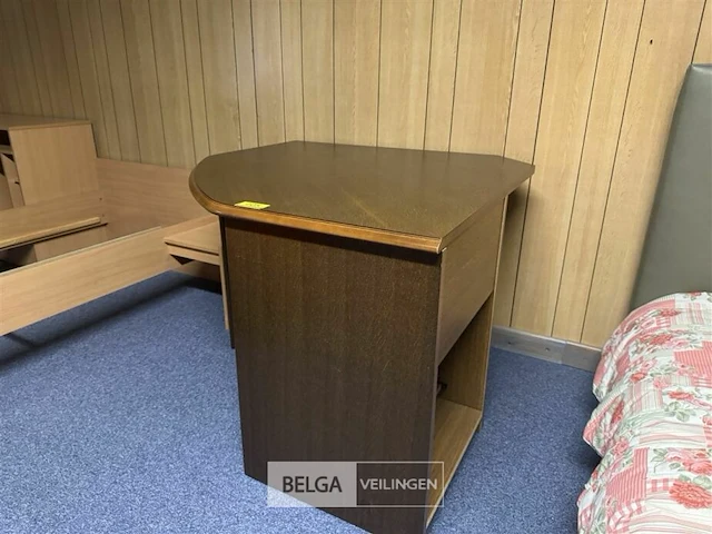 Fineer eiken hoekbureel l105xb105xh77 cm - afbeelding 4 van  4