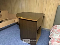 Fineer eiken hoekbureel l105xb105xh77 cm - afbeelding 4 van  4