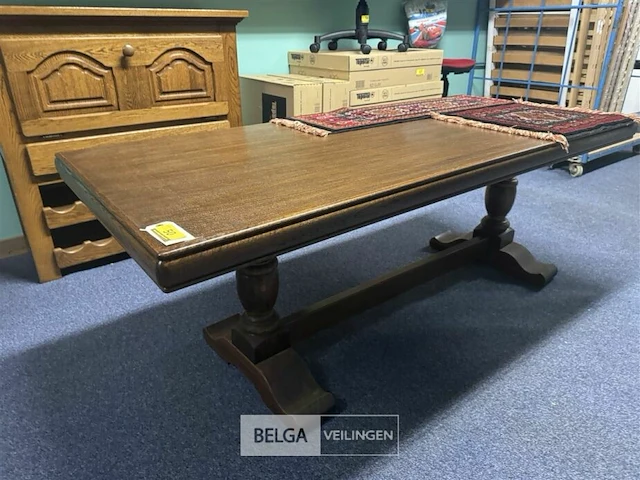 Fineer eiken tafel - afbeelding 1 van  6