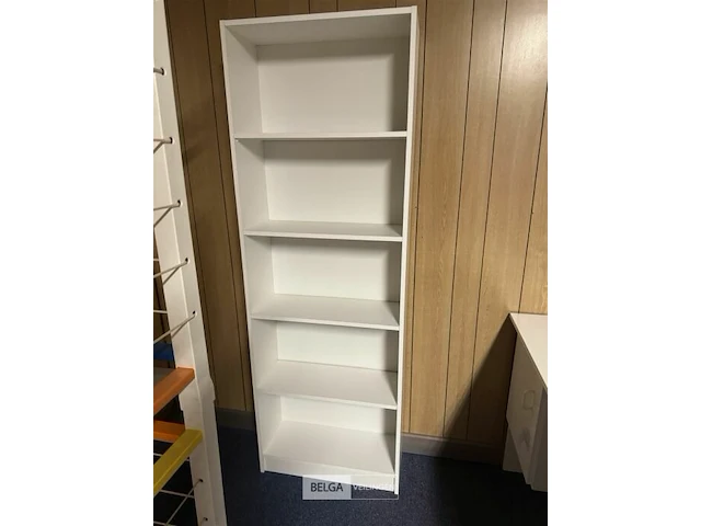Fineer houten bureel en boekenkast wit - afbeelding 4 van  4