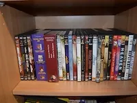 Fineer kolomkast 1 deur , ca. 350 dvd's, zak met boeken - afbeelding 2 van  11