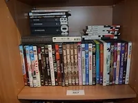 Fineer kolomkast 1 deur , ca. 350 dvd's, zak met boeken - afbeelding 10 van  11