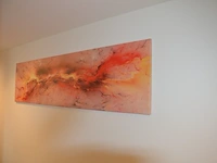 Fineerhouten kleerkast met gordijn 8 leggers 4 laden afm. 188x50x204, houten ladenkast 4 laden afm. 100x50x80, witte ladenkast 5 laden afm. 41x35x110, pvc schoenenkast , 2 dozen kerstversiering, zwart metalen kledingrek, rechthoekige spiegel zwart - afbeelding 16 van  19