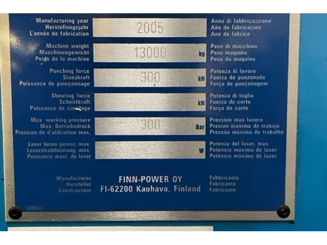 Finnpower cnc ponsmachine - afbeelding 14 van  27