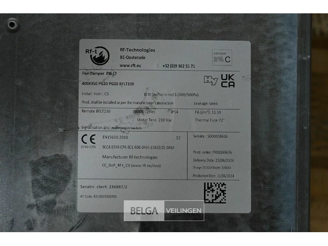 Fire damper cult. cairox - afbeelding 3 van  3
