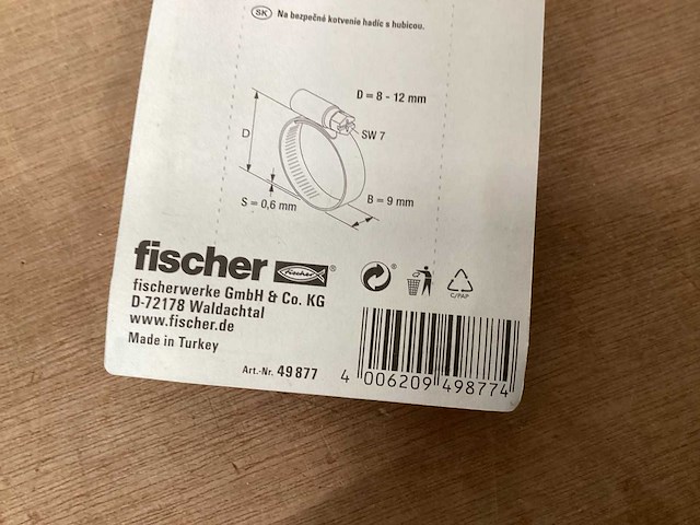 Fischer 49877 rvs slangklem 8-12, 4 stuks (30x) - afbeelding 3 van  3