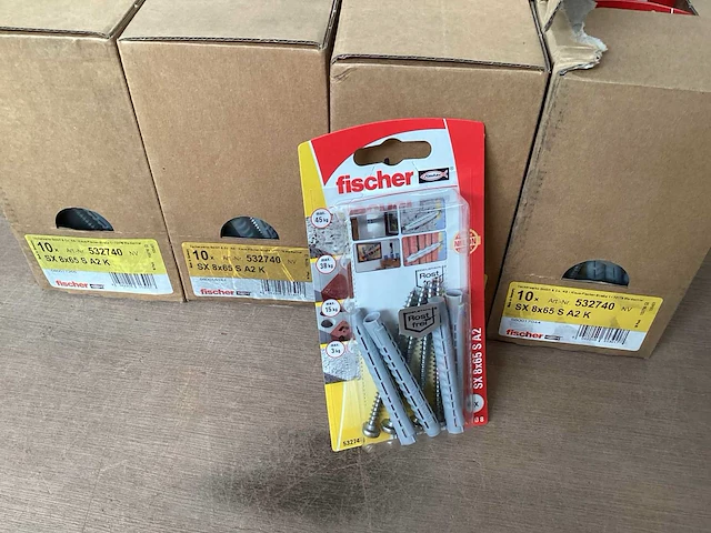 Fischer 532740 nylon plug met rvs schroef 6x80 blister 4 stuks (40x) - afbeelding 3 van  6