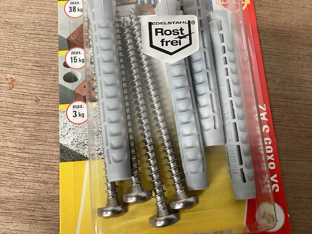 Fischer 532740 nylon plug met rvs schroef 6x80 blister 4 stuks (50x) - afbeelding 5 van  6