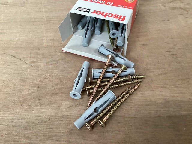 Fischer 53336 hollewandplug 10x60 met schroef, doos 10 stuks (108x) - afbeelding 1 van  5