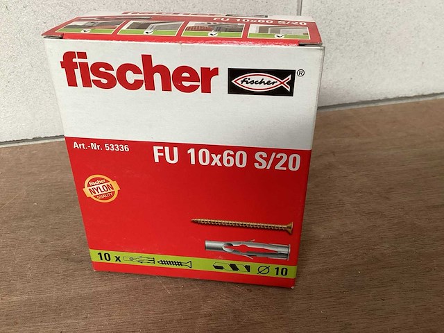 Fischer 53336 hollewandplug 10x60 met schroef, doos 10 stuks (108x) - afbeelding 2 van  5