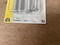 Fischer 544550 nylon slagplug met schroef 6x80 blister 4 stuks (60x) - afbeelding 4 van  6