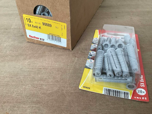 Fischer 90889 nylon plug 8 x 40 blister 20 stuks (144x) - afbeelding 2 van  5