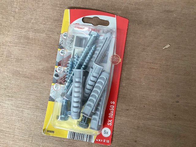 Fischer 90895 plug met houtdraadbout, blister 5 stuks (100x) - afbeelding 1 van  4