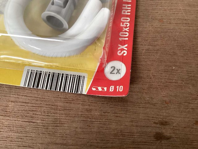 Fischer 90911 schroefhaak 10x50 wit, 2 stuks (30x) - afbeelding 4 van  6