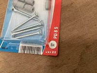 Fischer 90914 hollewandplug pd8 met schroef, 5 stuks (175x) - afbeelding 2 van  4