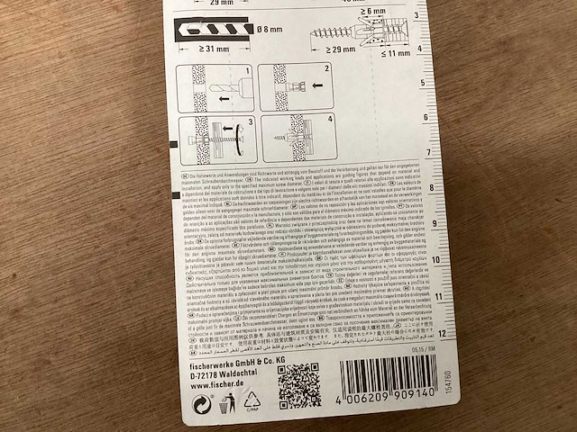 Fischer 90914 hollewandplug pd8 met schroef, 5 stuks (40x) - afbeelding 4 van  4