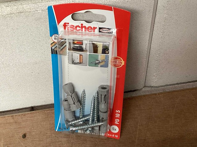 Fischer 90915 hollewandplug pd10 met schroef, 5 stuks (200x) - afbeelding 1 van  4