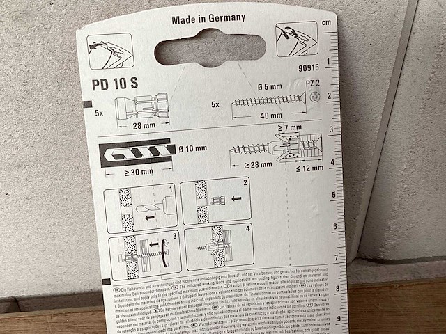 Fischer 90915 hollewandplug pd10 met schroef, 5 stuks (200x) - afbeelding 3 van  4