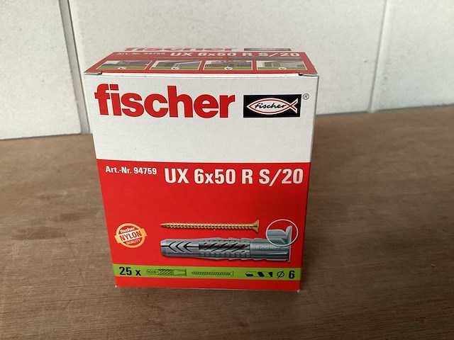 Fischer 94759 plug met schroef (69x) - afbeelding 2 van  5