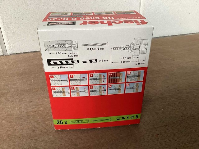 Fischer 94759 plug met schroef (69x) - afbeelding 3 van  5