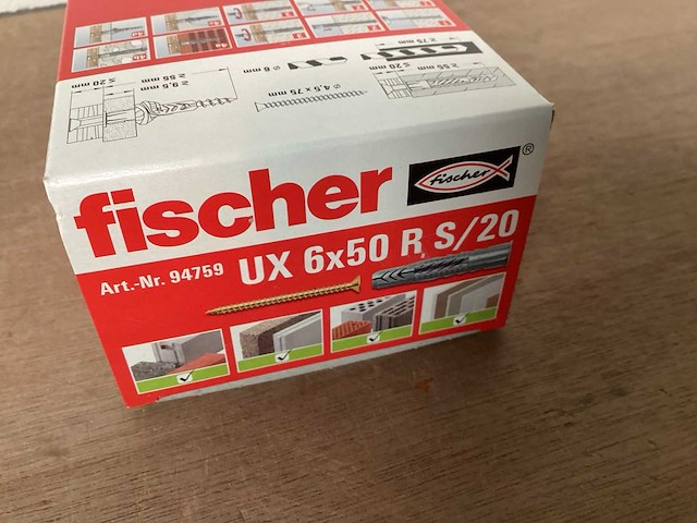 Fischer 94759 plug met schroef (69x) - afbeelding 5 van  5