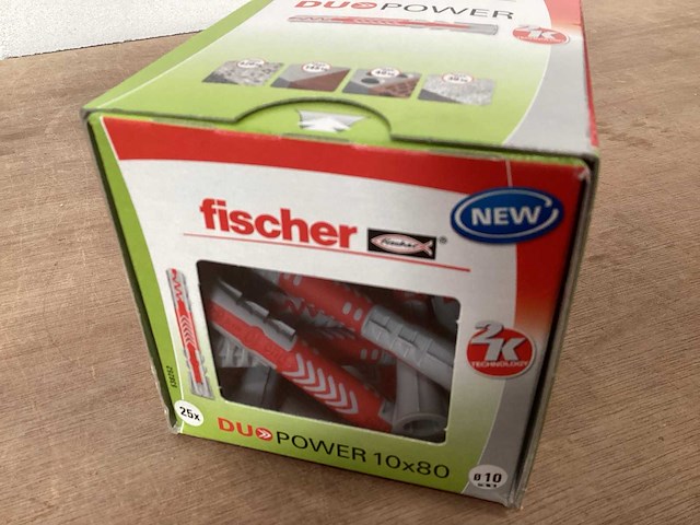 Fischer duo power plug 10x80, doos 25 stuks (32x) - afbeelding 3 van  4