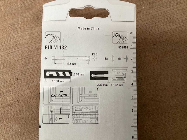 Fischer f10m132 kozijnplug 10x132, 6 pack (42x) - afbeelding 5 van  5