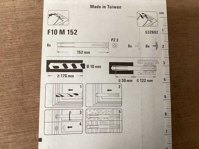 Fischer f10m152 kozijnplug 10x152, 6 pack (50x) - afbeelding 5 van  5