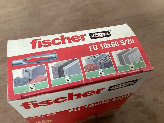 Fischer fu 10x60 plug met schroef, doos 10 st (36x) - afbeelding 4 van  4