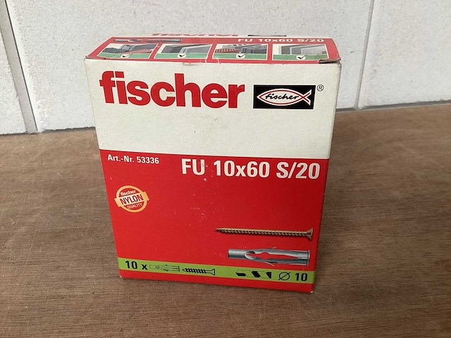 Fischer fu 10x60 plug met schroef, doos 10 st (61x) - afbeelding 2 van  4