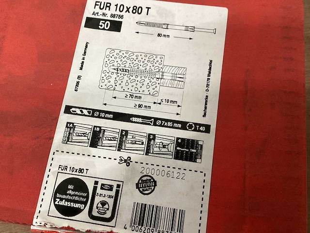 Fischer fur 10 x 80 slagplug nylon (7x) - afbeelding 4 van  4