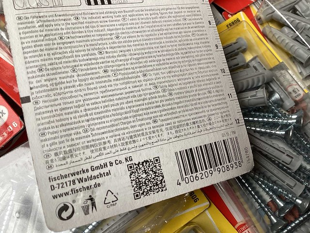 Fischer plug met schroef 6x30 (70x) - afbeelding 3 van  3