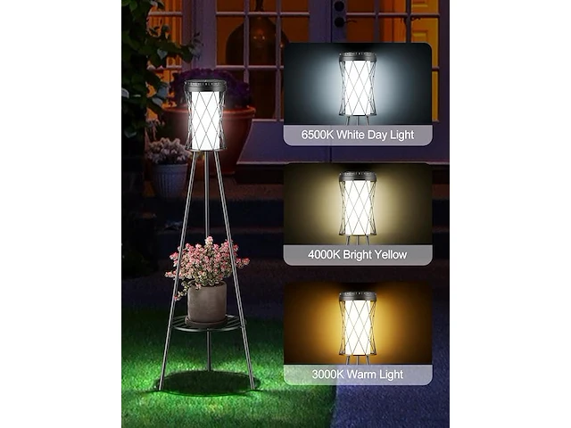 Fitop led-vloerlamp op zonne-energie - afbeelding 5 van  5