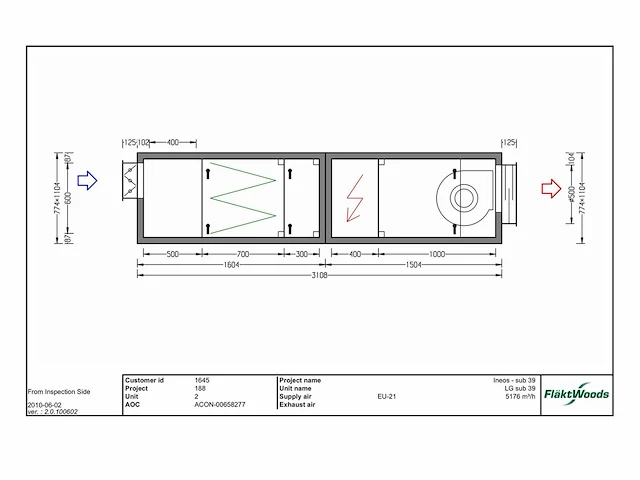 Fläktwoods eu 2000 elektrische verwarming luchtgroep compleet. - afbeelding 21 van  30