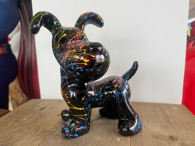 Flappy dog h26,5cm black splash - afbeelding 1 van  2