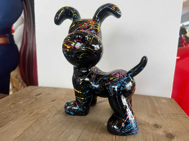 Flappy dog h26,5cm black splash - afbeelding 2 van  2