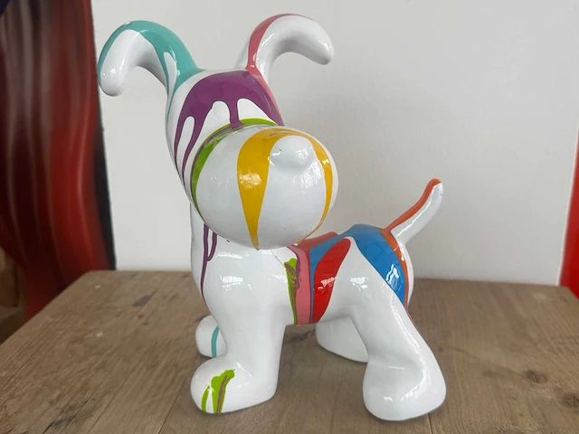 Flappy dog h26,5cm white trash - afbeelding 1 van  1