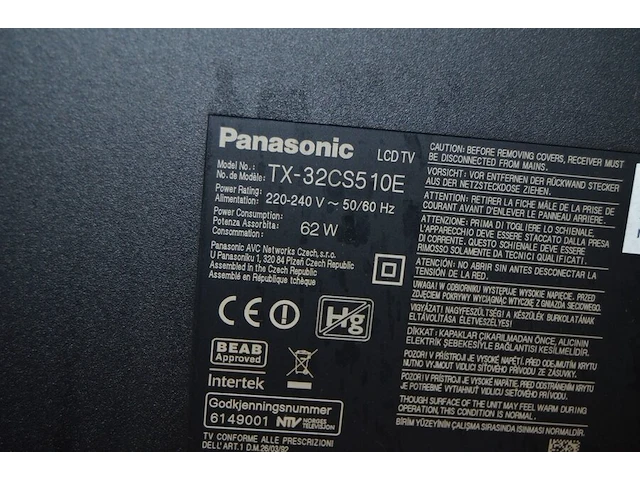 Flatscreen tv panasonic tx-32cs510e - afbeelding 6 van  7