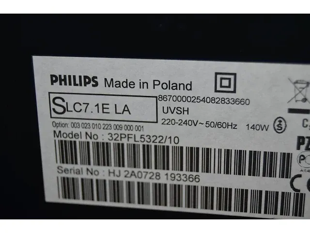 Flatscreen tv philips slc7.1a la met afstandsbediening - afbeelding 6 van  6