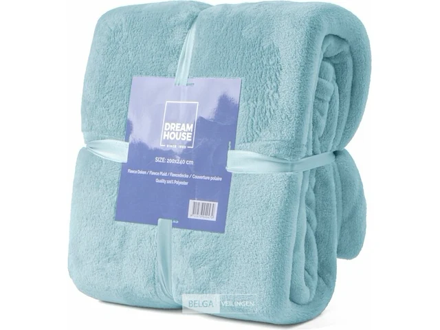 Fleece deken blauw - afbeelding 1 van  11