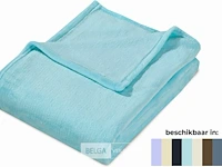 Fleece deken blauw - afbeelding 2 van  11